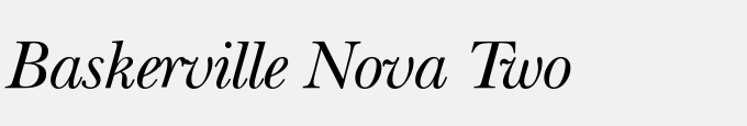 Baskerville Nova Two-Regular Italic